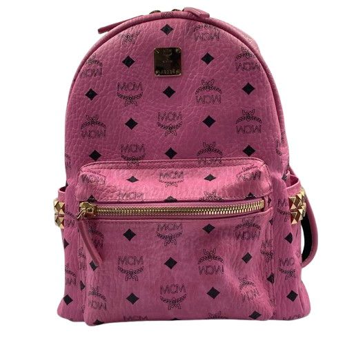 MCM ピンク ロゴリュック MCM エムシーエム ピンク ロゴリュック スタッズ - メルカリ