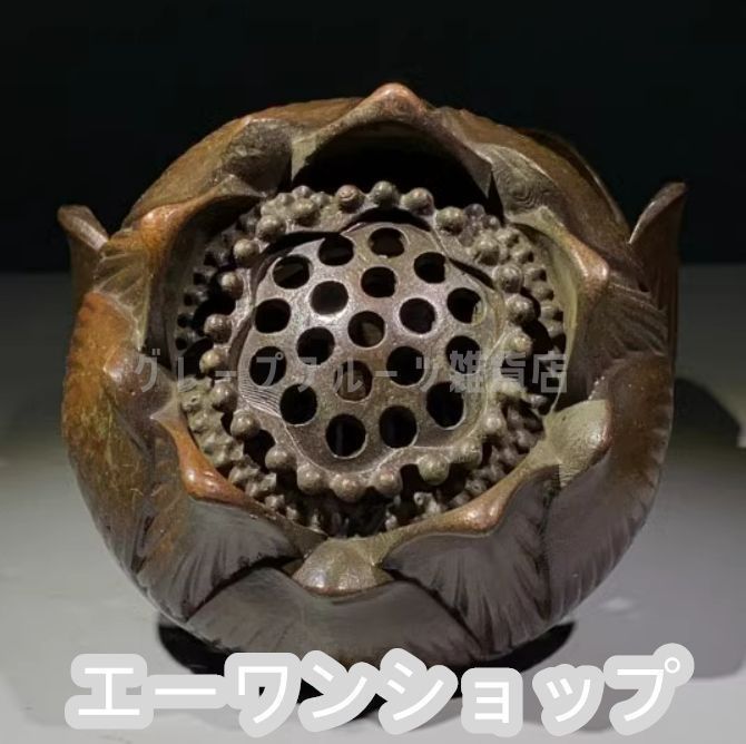 古美術 銅製 蓮花香炉 置物 大明宣徳 蓮子登科 香炉 現代工芸品