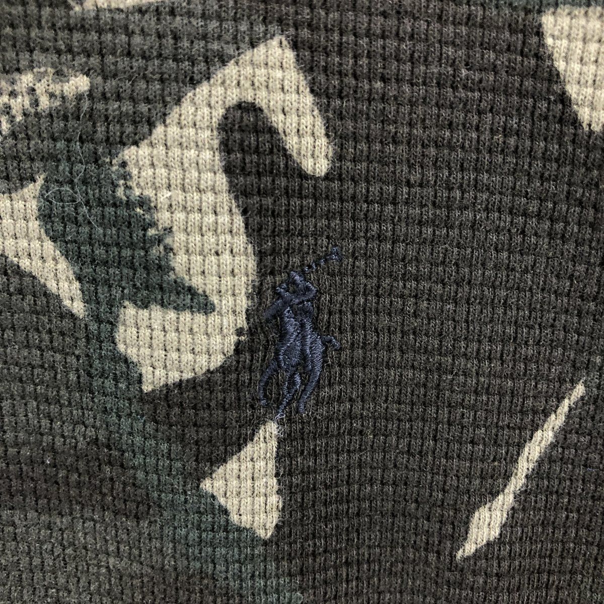古着 ラルフローレン Ralph Lauren 迷彩柄 サーマルロンT ワッフル