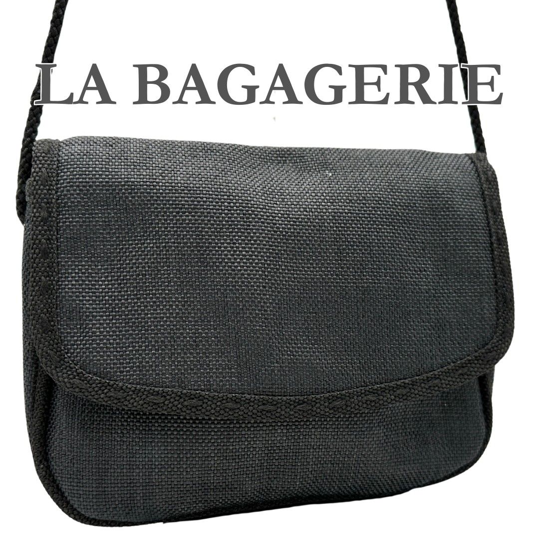 【極美品】LA BAGAGERIE ショルダーバッグ セール】 クロコ型押し2wayショルダー （ショルダーバッグ）｜LA