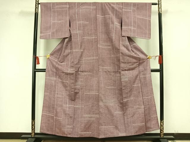 平和屋着物▽上質な紬 単衣 花織 横段文 正絹 逸品 AAAW7687fy - メルカリ