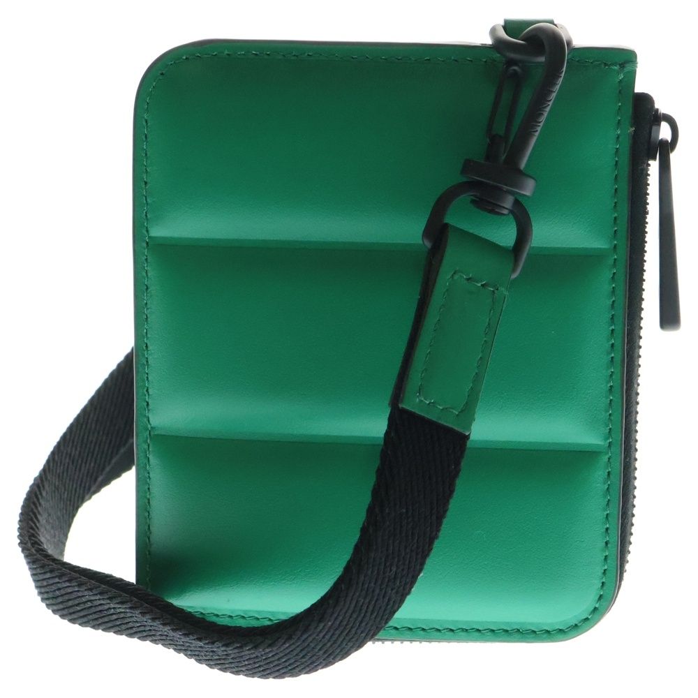 MONCLER モンクレール 23 SS FLAT WALLET SMALL フラット ウォレット ショルダーストラップ付 コインケース 財布 グリーン M 2743