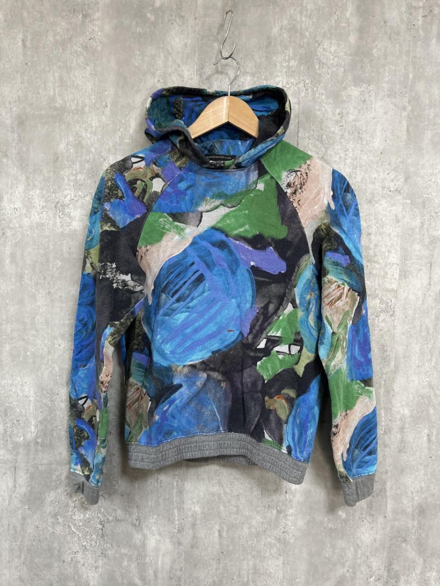 Christopher Kane クリストファー ケイン イタリア製 総柄 フーディ プルオーバー パーカー sizeXS|マルチカラー ◆ ◎レディース