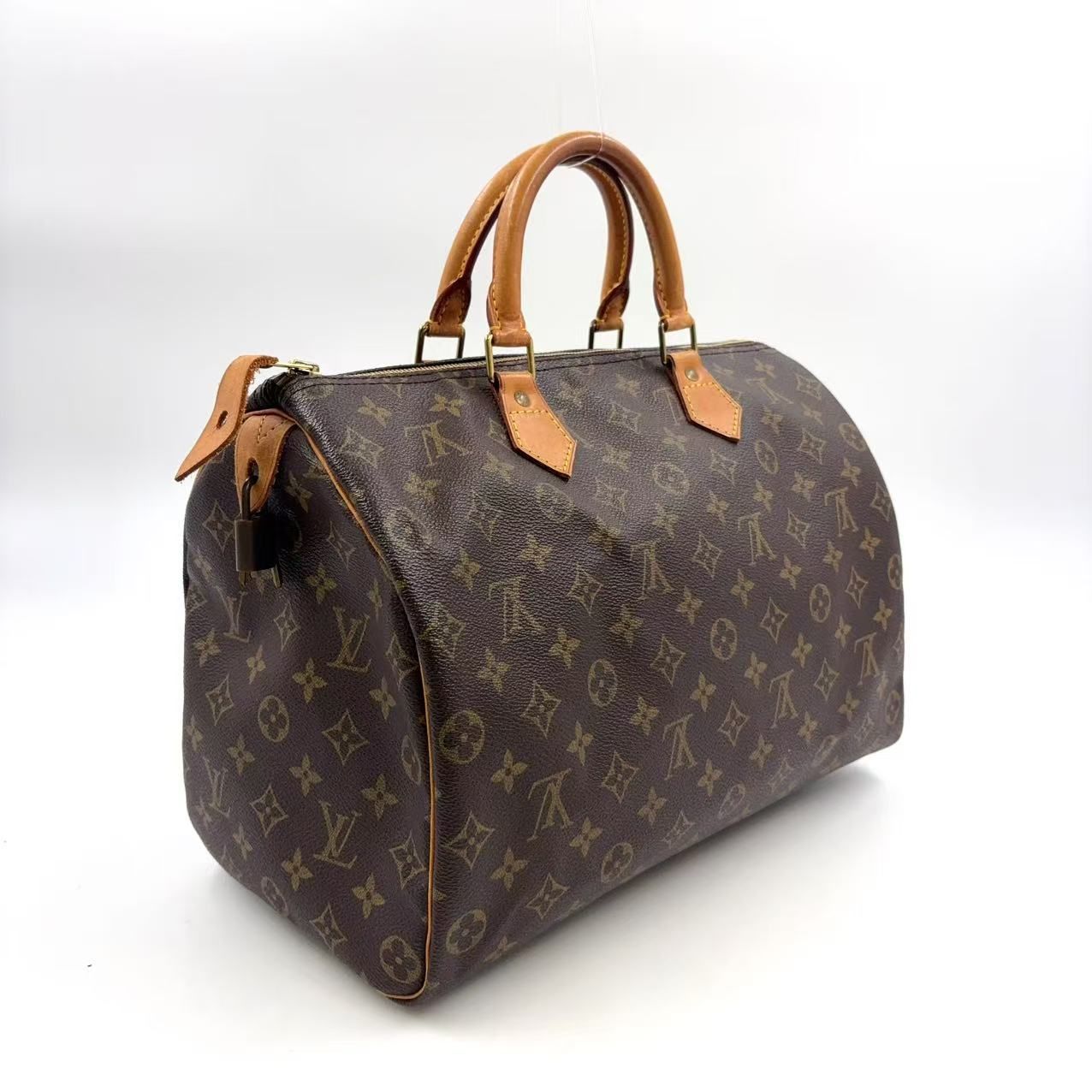 LOUIS VUITTON スピーディ35 モノグラム モノグラム レザー×PVC  