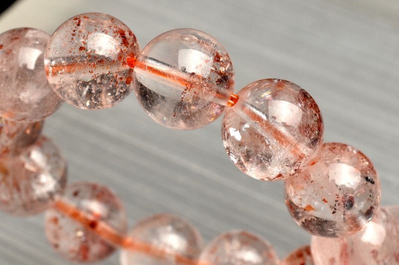 1点物】AA高透明 ストロベリークォーツ（レピドクロサイトイン