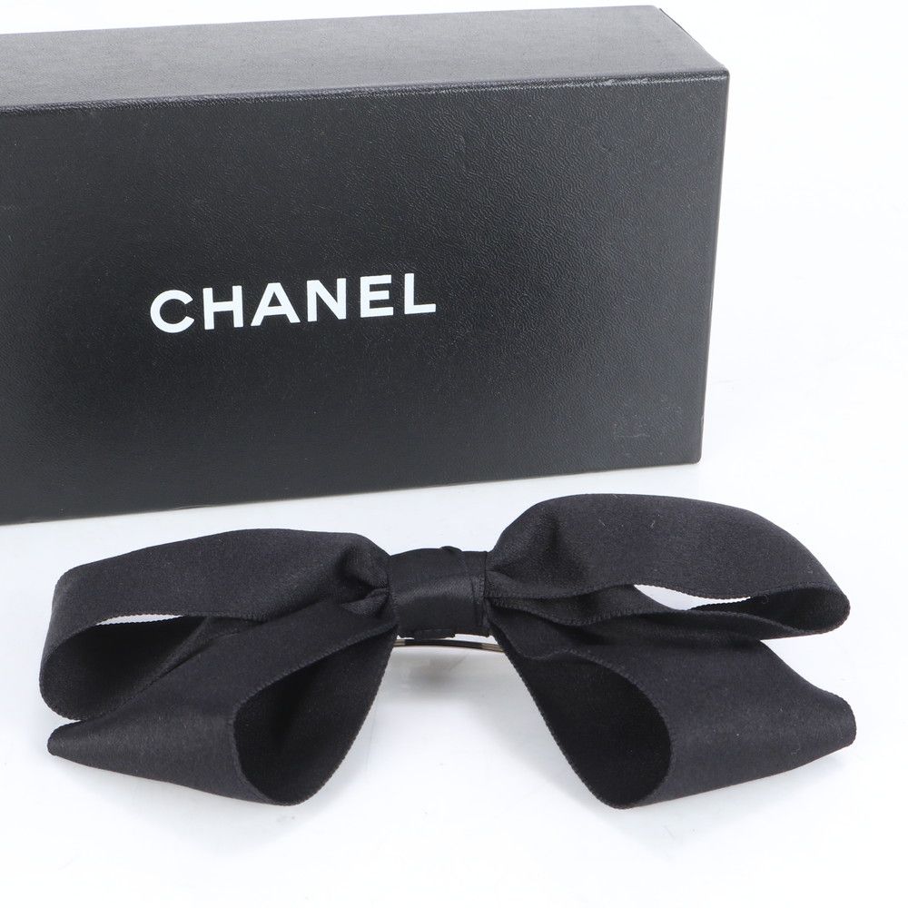 CHANEL 【ほぼ新品】シャネル CHANEL リボン バレッタ ココ