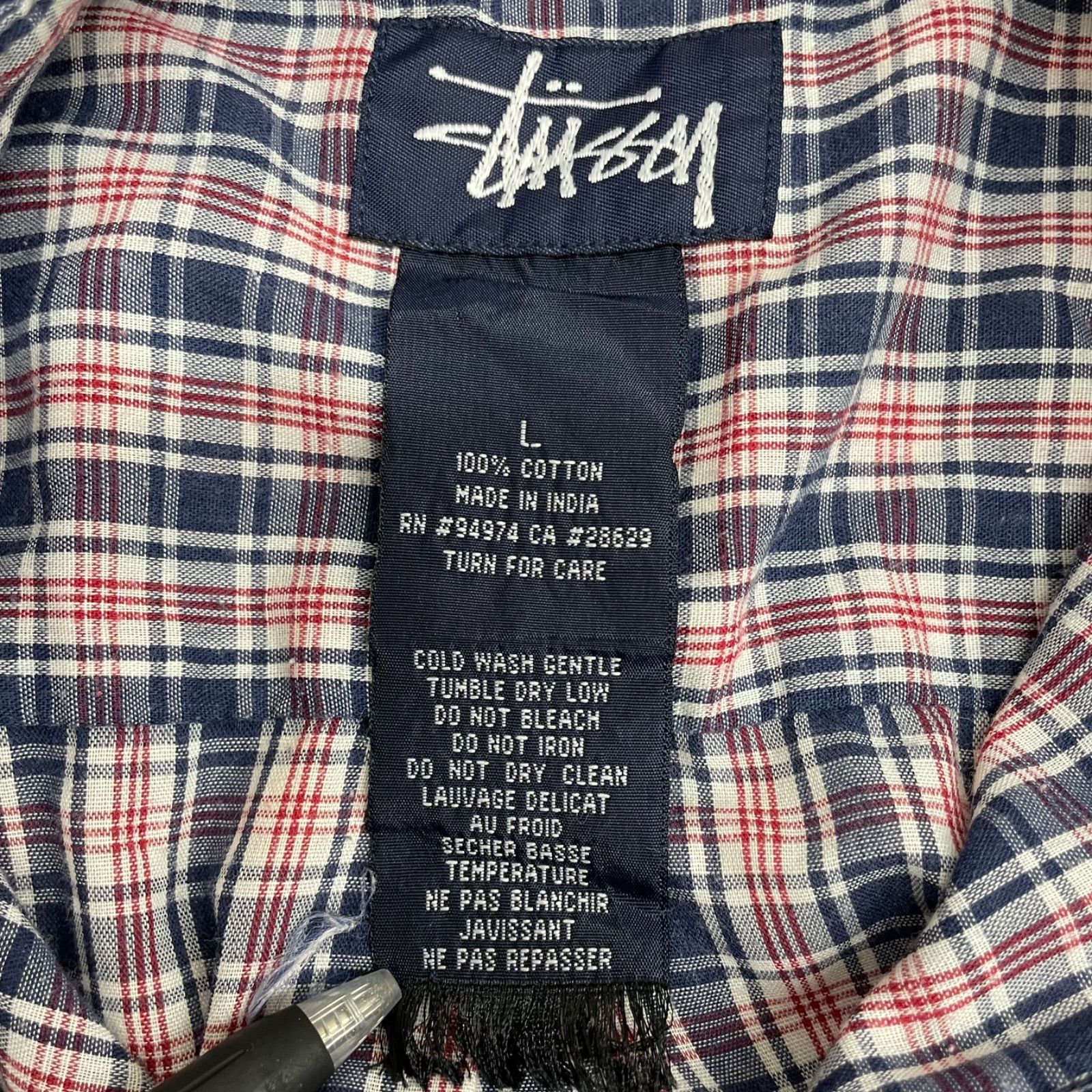 Stussy ステューシー 90s オールドステューシー 紺タグ 半袖シャツ