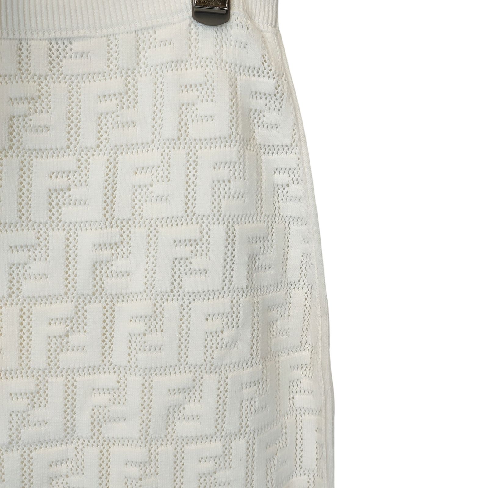 フェンディ FENDI FFロゴ ズッカ柄 ニットスカート size36 FENDI 美品 23ss フェンディ ズッカ FF柄 ノースリーブ ニット