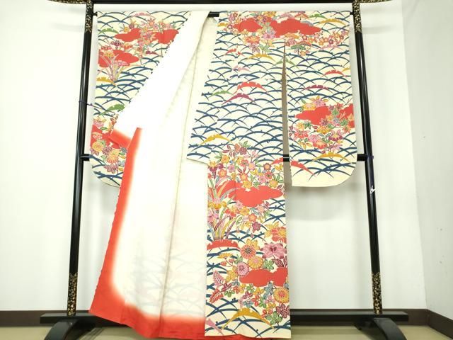 平和屋着物○和染紅型 栗山紅型 栗山吉三郎 振袖 雪芝 露芝 霞