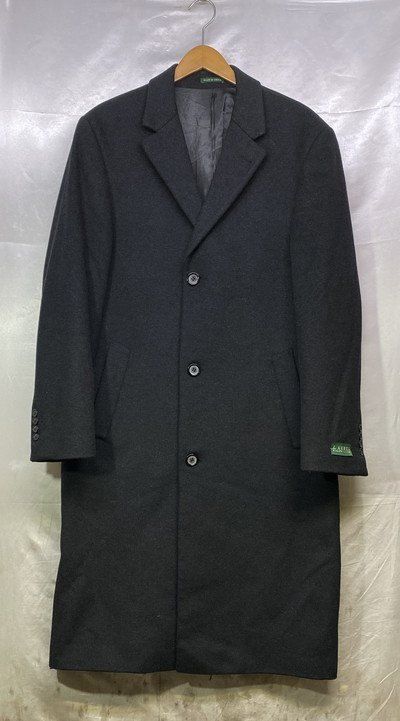 LAUREN RALPH LAUREN ラルフローレン 緑タグ ウール チェスターコート サイズ 38R カラー グレー 古着 ヴィンテージ