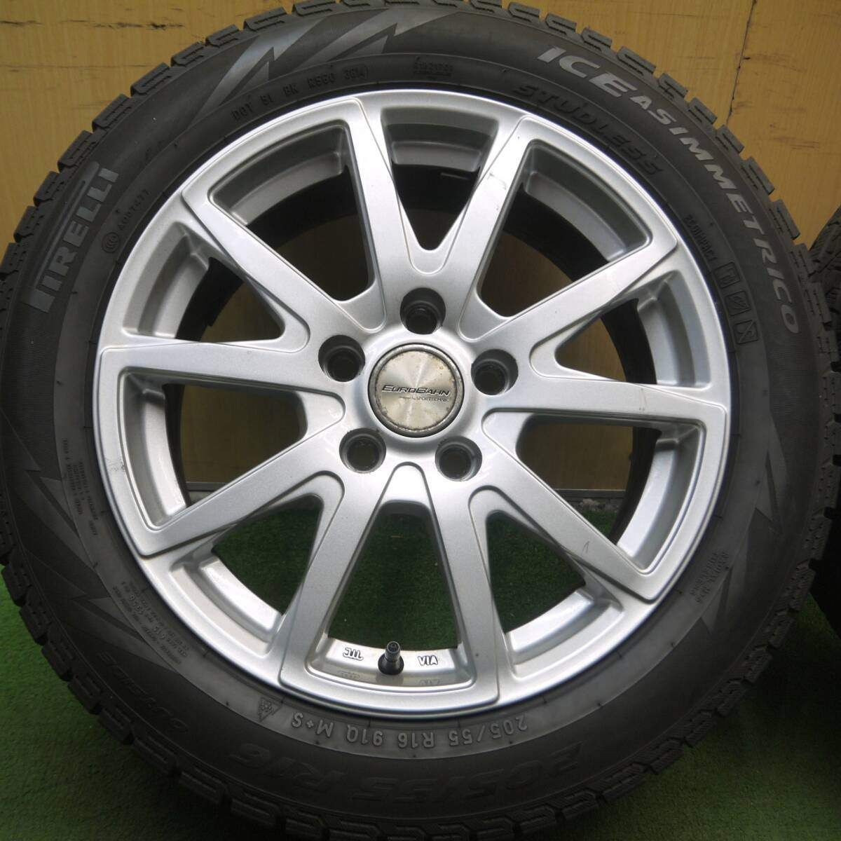 4本☆ワーゲン等 EUROBAHN SPORTECHNIC 205/55R16 スタッドレス ピレリ 