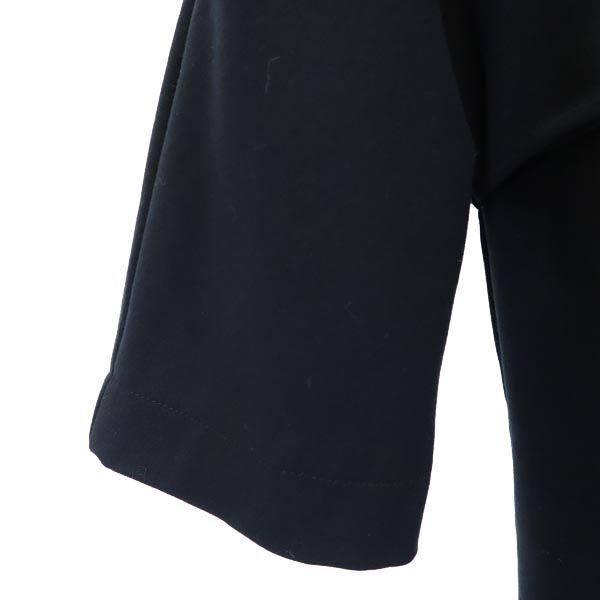 カールラガーフェルド 半袖 タイト ワンピース 40 黒×茶 KARL