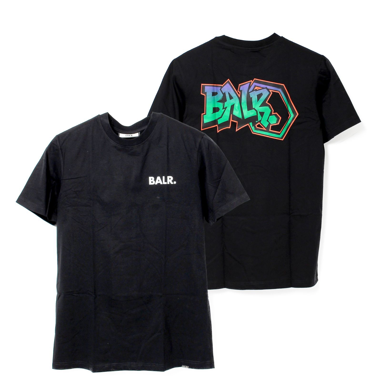 【新品未使用】 BALR. ボーラー OLAF STRAIGHT GRAFFITI T-SHIRT Tシャツ 半袖 カットソー コットン B11121170 【Sサイズ/JET BLACK】