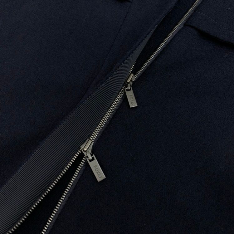 美品　FOXEY　サンマルコ フーディショートコート　43087　ネイビー　38 FOXEY NEWYORK フォクシー ジャケット サンマルコ フーディショート