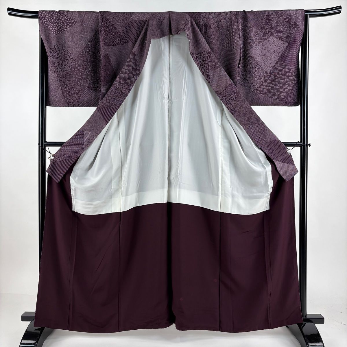 ★専用★美品 小紋 墨流し 鉄紺色 身丈170.0cm 裄丈69.0cm 袷 美品 小紋 墨流し 鉄紺色 身丈170.0cm 裄丈69.0cm 袷 正絹 セミ