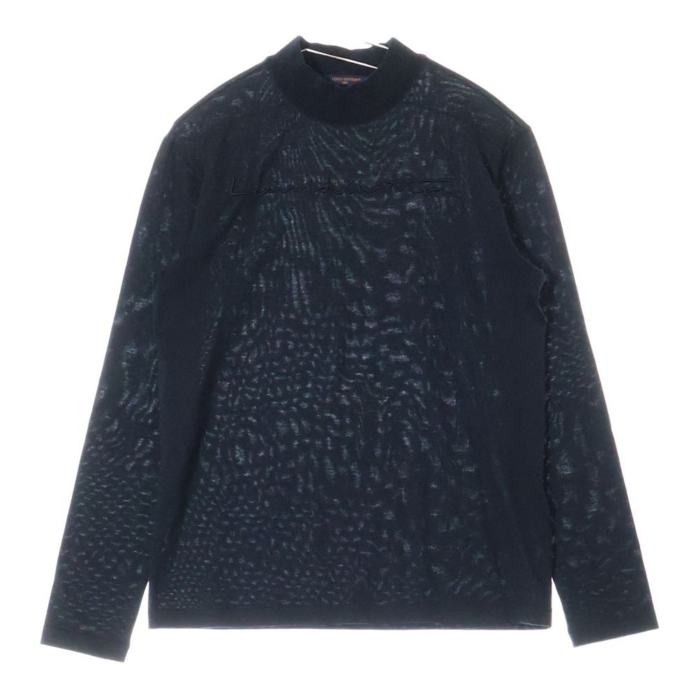 LOUIS VUITTON ルイヴィトン tシャツ LV立体刺繍ロゴモックネック
