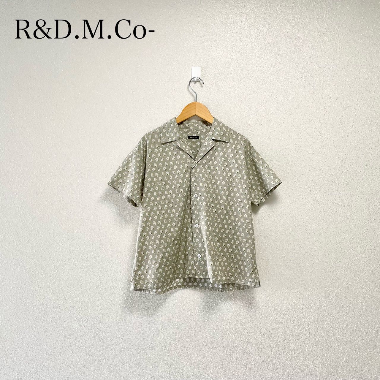 R&D.M.Co オールドマンズテーラー パレード柄オープンカラーシャツ R&D.M.Co- オールドマンズテーラー オープンカラーシャツ 日本製