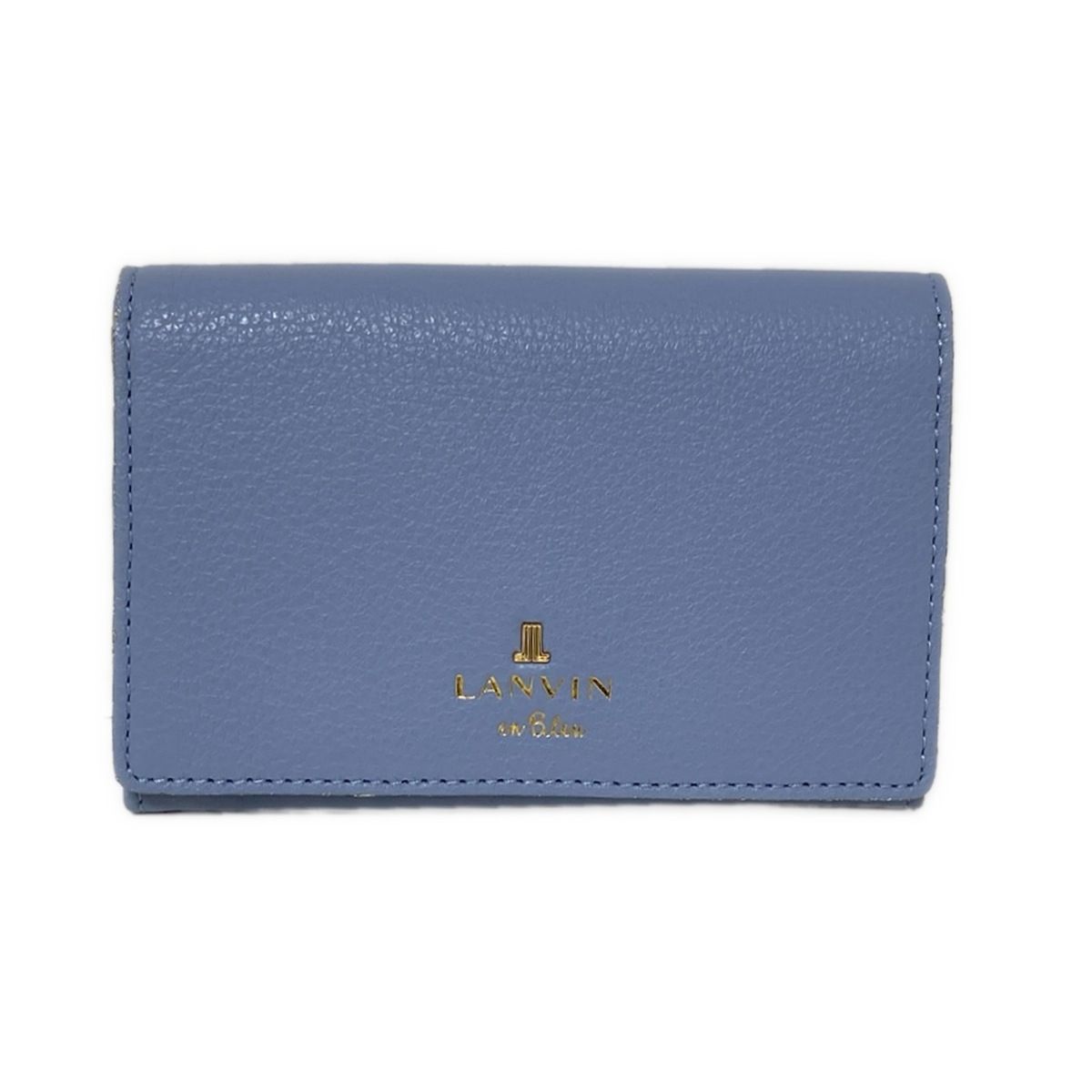 LANVIN en Bleu ランバンオンブルー 名刺入れ - ライトブルー レザー
