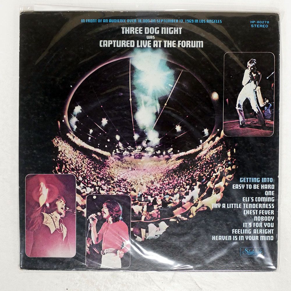 赤盤 国内盤 THREE DOG NIGHT/CAPTURED LIVE AT FORUM/STATESIDE