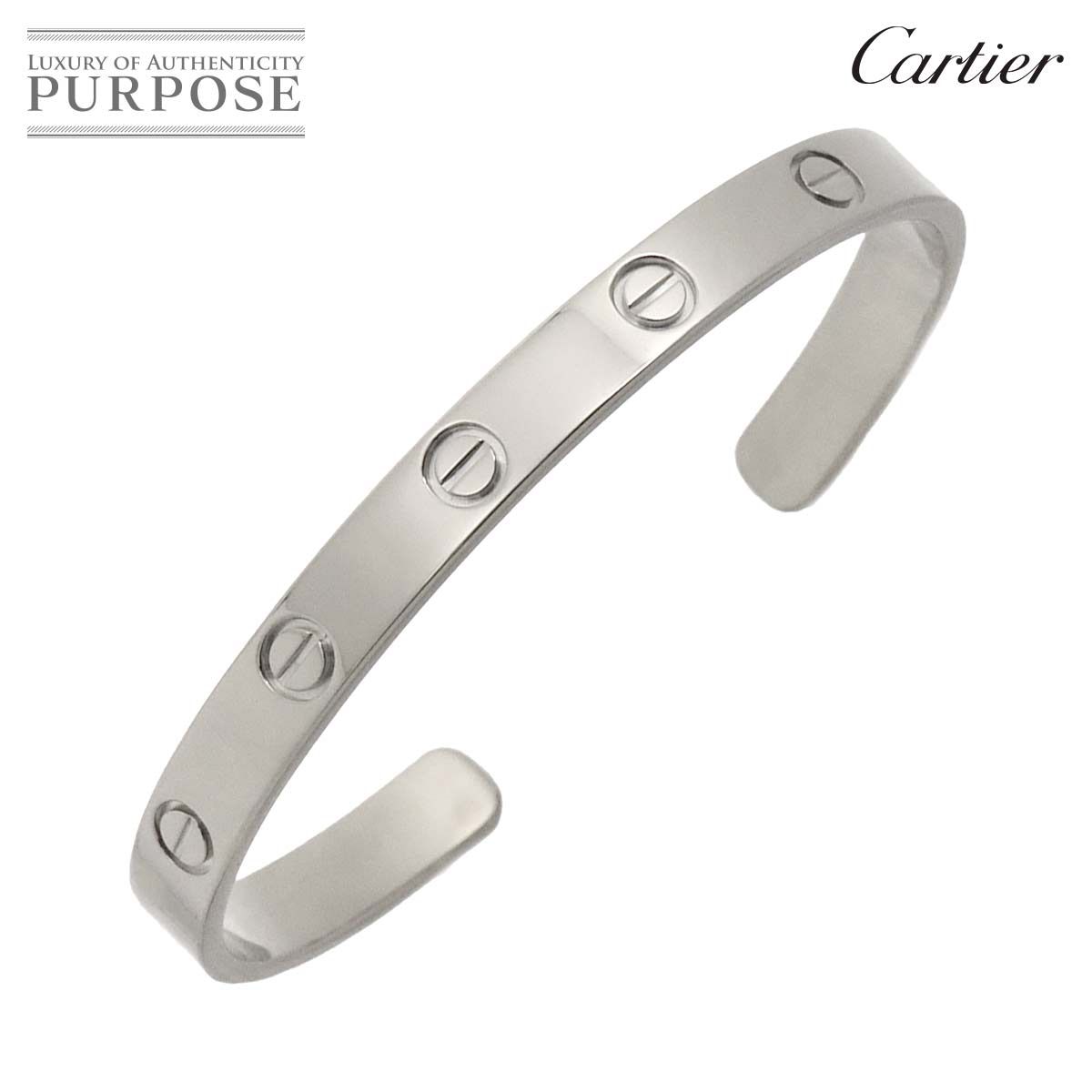 カルティエ Cartier ラブ ブレス #17 オープン K18 WG ホワイトゴールド 750 ブレスレット バングル Love Bracelet  90250663 - メルカリ