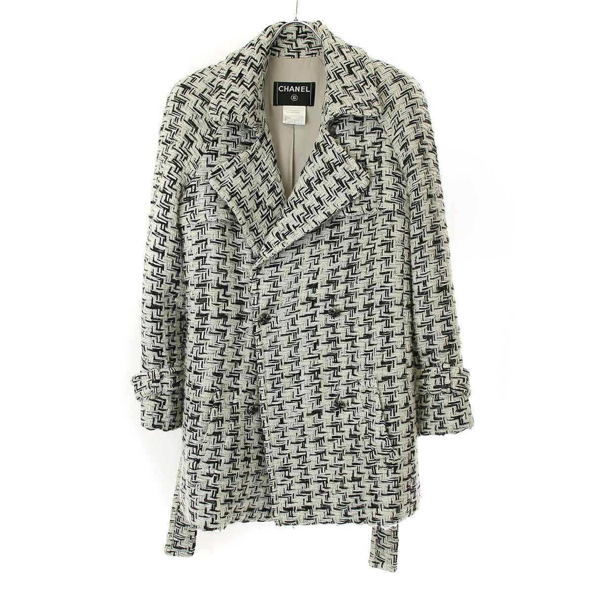 CHANEL シャネル 2006AW ビジューココボタンツイードダブルジャケット