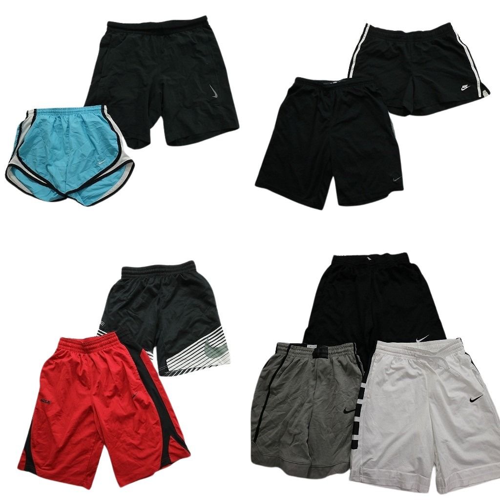 古着卸 まとめ売り ナイキ ショートパンツ 9枚セット (メンズ S /M ) 単色系 カジュアル系 MS3861