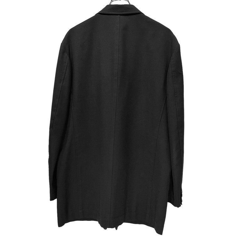 【archive】80s ワイズ レーヨン ダブルテーラードジャケット ブラック Y's(ワイズ) 10SS Tailor-made jacket with hook-and-eye