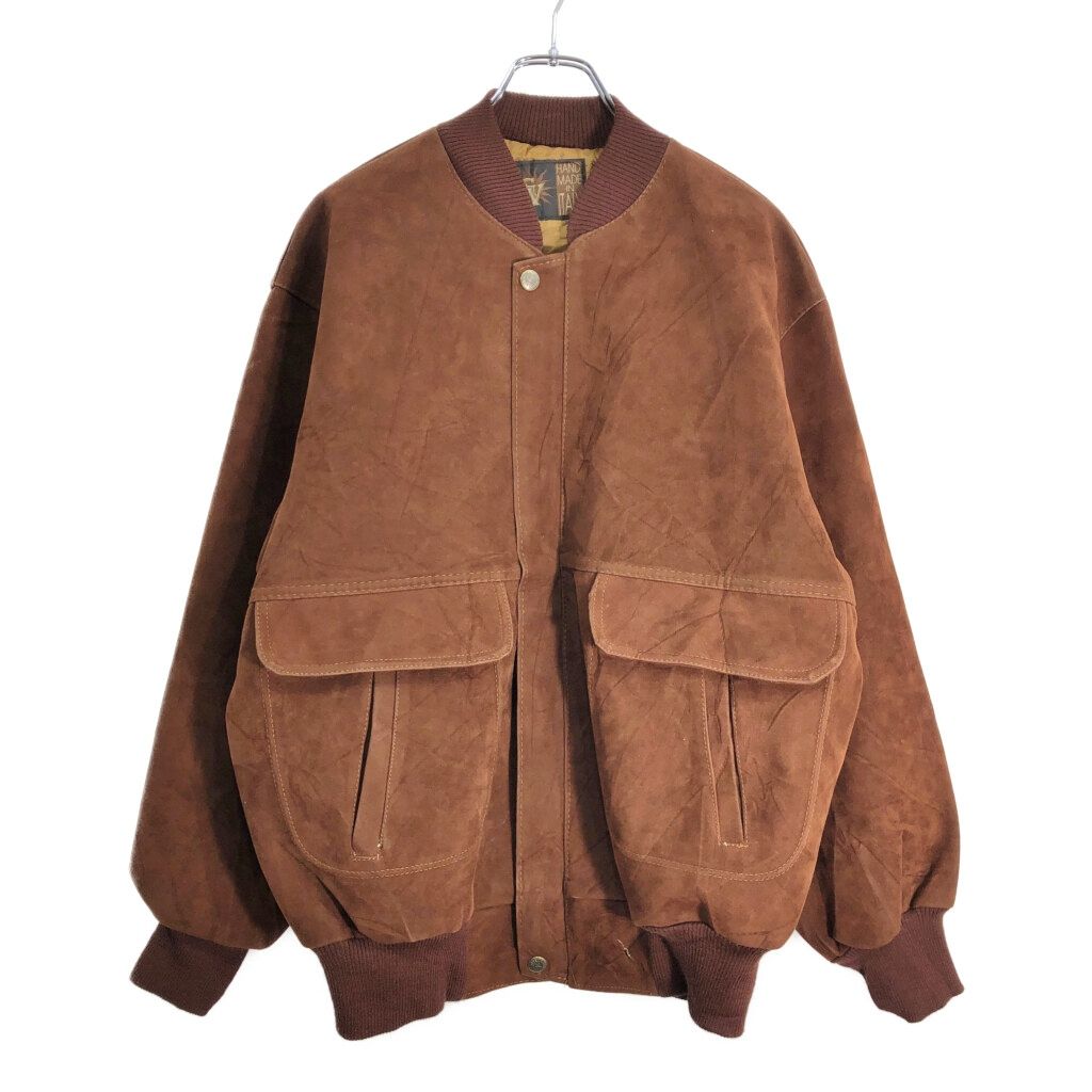 スエードブルゾン　made in italy 1980年代イタリア製GVフェイクスエードブルゾン 1980\u0027s Italian Fake