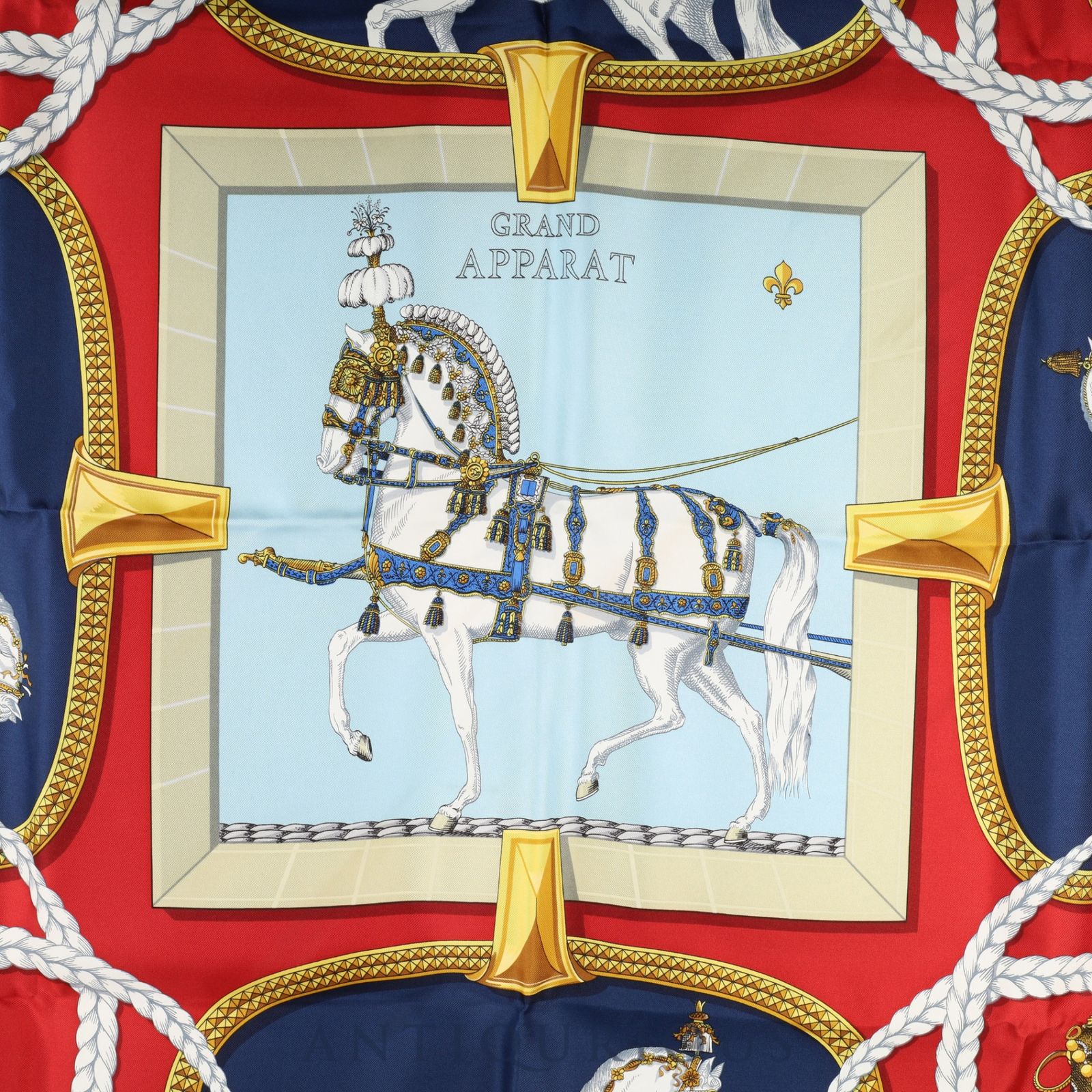 エルメス スカーフ カレ90 GRAND APPARAT 盛装の馬 箱 冊子