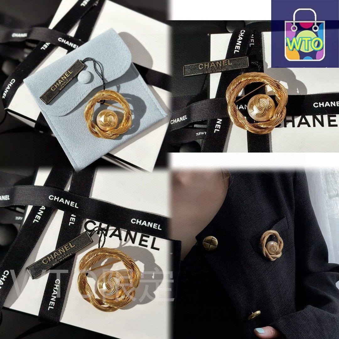 CHANEL正規品7cm アルファベット、ブローチ付属品付き 今日特価】CHANEL 最新モデル パール ヒモ アルファベット