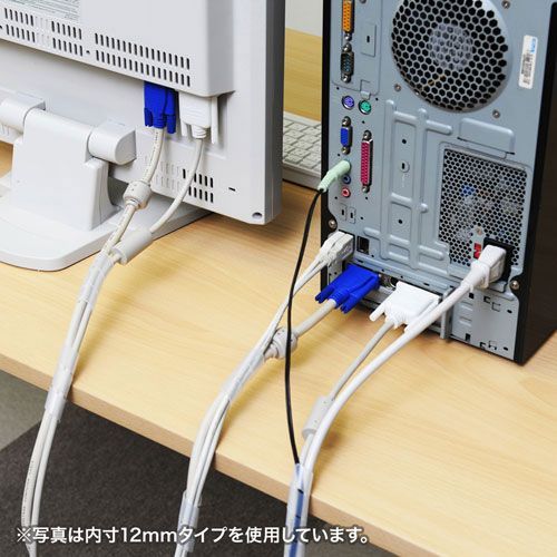 3個セット サンワサプライ ケーブルタイ スパイラル CA-SP20W-5NX3