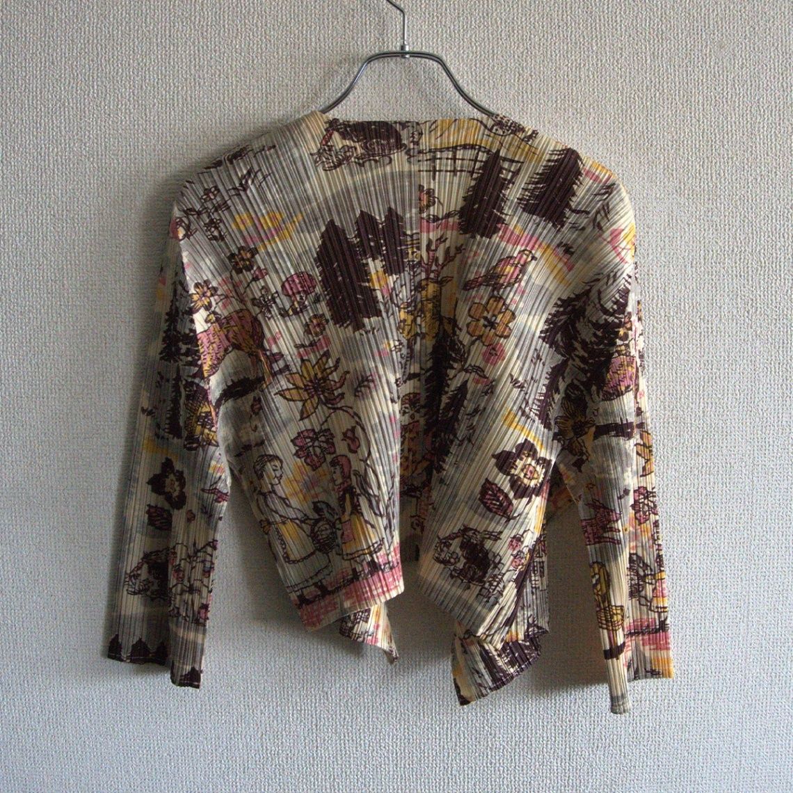 美品】PLEATS PLEASE【赤ずきん柄 プリーツ カーディガン