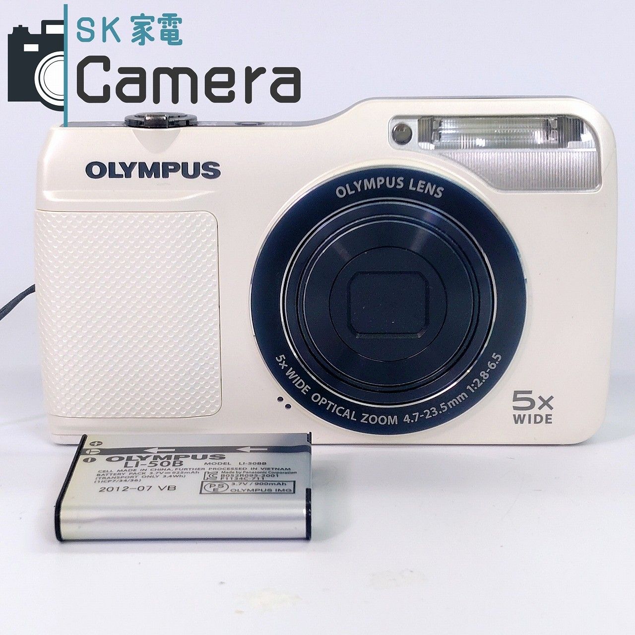 OLYMPUS VG-170 コンパクトデジタルカメラ オリンパス ホワイト 電池付