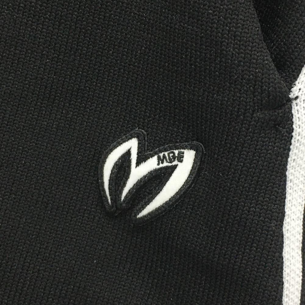 マスターバニー ニットスカート 黒×白 サイドライン レディース