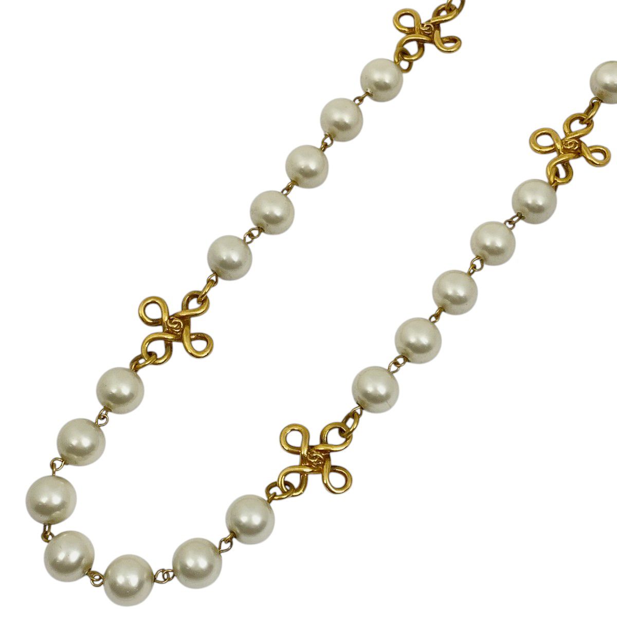 シャネル ストーン パール ネックレス A16P ココマーク ◇CHANEL ココマーク フェイクパール ロングネックレス シャネル