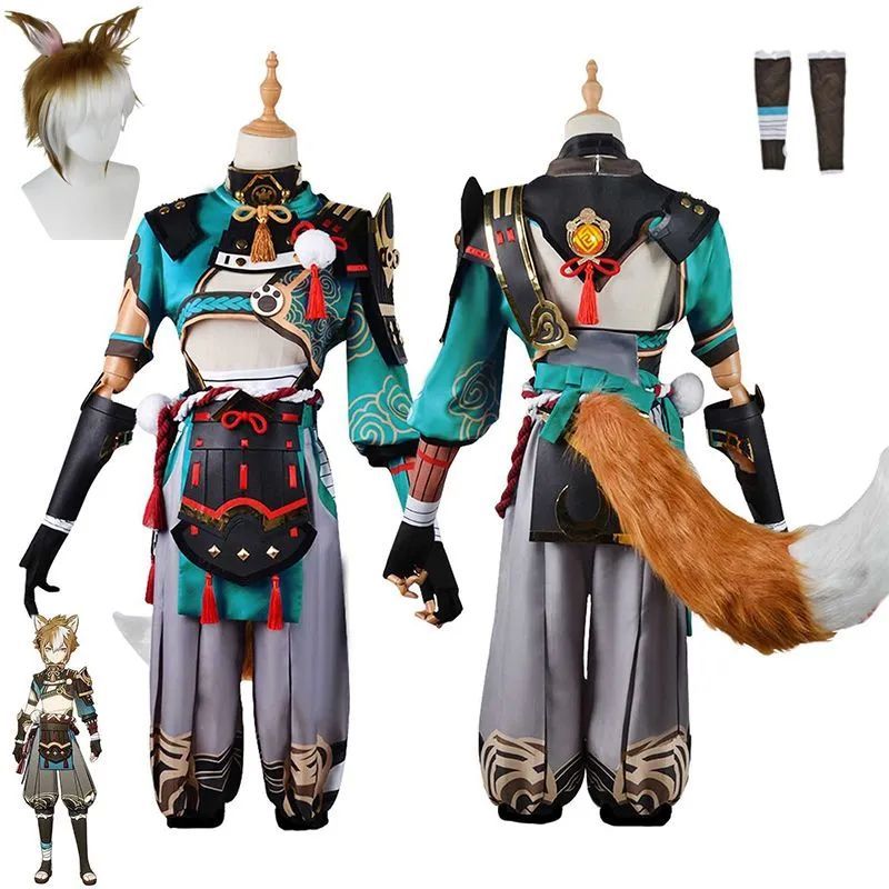 原神 ゴロー コスプレ衣装 ウィッグ付き カツラ 原神 げんしん 