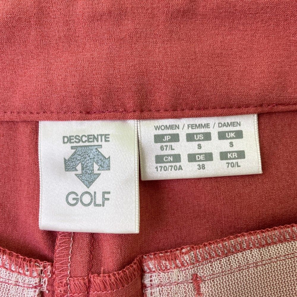 【美品】DESCENTE レディース ゴルフパンツ ピンク　spf50 Lサイズ 美品】DESCENTE レディース ゴルフパンツ ピンク spf50 Lサイズ