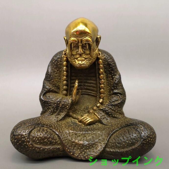 仏教美術 仏像 達磨祖師仏像 招財 開運 風水 銅製品 工芸品 置物