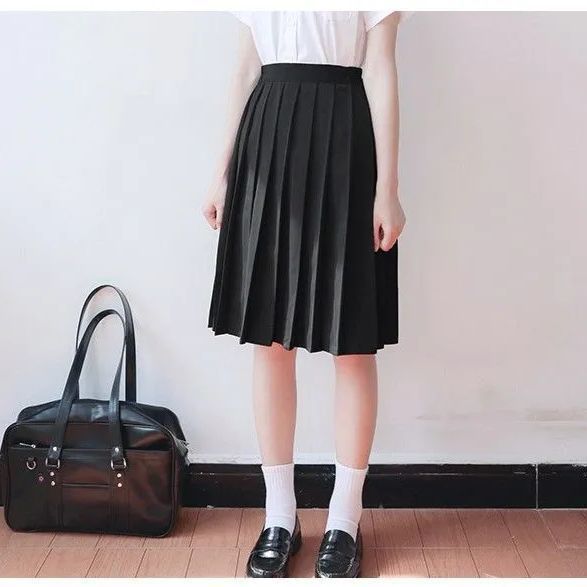 高校生 中学生 学生 学校 通学 女子高生 制服 入学式 卒業式 かわいい おしゃれ スクールスカート レディース プリーツスカート 膝上丈 ひざ丈 ロング丈 無地 ウエストゴム N0KV596