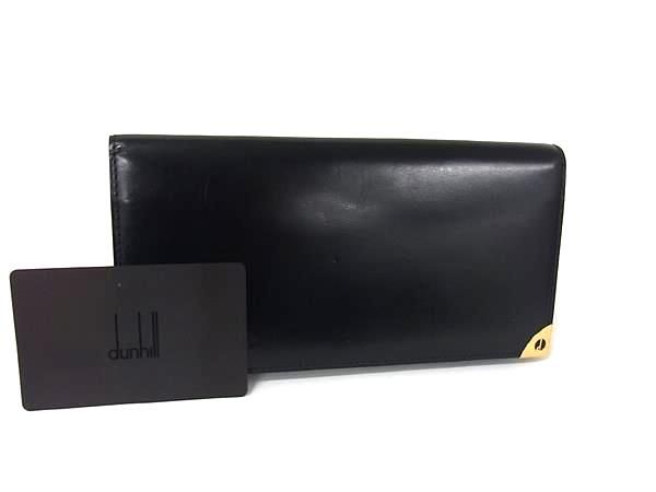 未使用 dunhill ダンヒル レザー長財布 ブラック 黒 箱カード付き 未