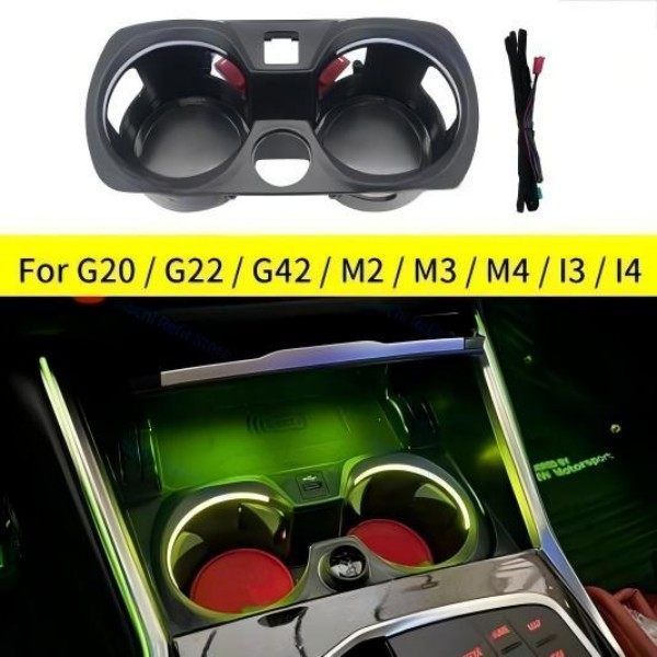 BMW 11色 LED カップホルダーランプ G20 G22 G80 G82 G42 M2 M3 M4 I3 I4 新 2|3|4シリーズ 装飾 アンビエントライト アクセサリー