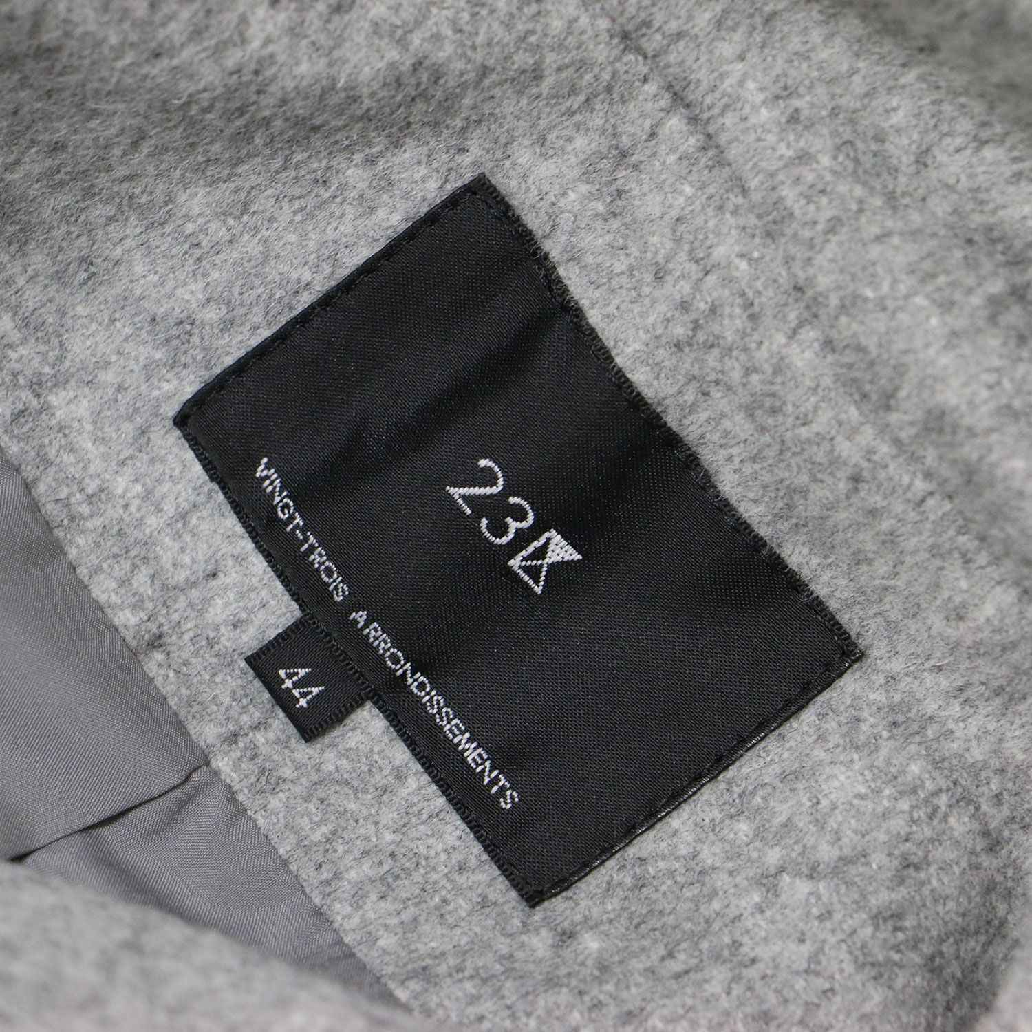 美品 23区 コート グレー サイズ:44(XXL) 23秋冬 ウール