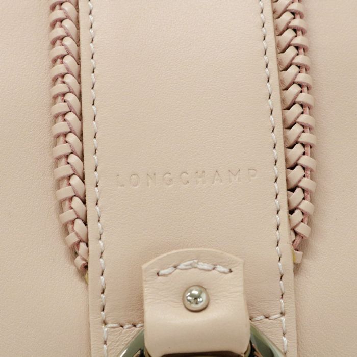 ロンシャン LONGCHAMP アマゾーヌ (AMAZONE) チェーンショルダーバッグ カーフレザー 1358 930 ショルダーバッグ  クロスボディ 斜め掛け 肩掛け 手提げかばん レディース ピンクベージュ 美品 中古 maz01008