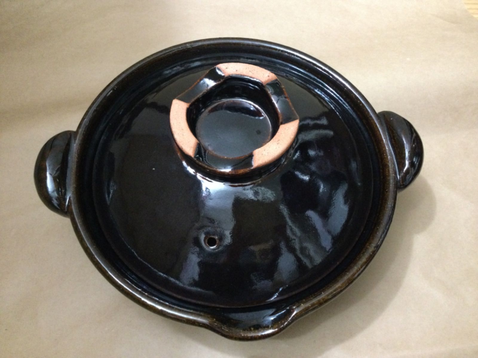 ♥ 土楽窯 口付き黒鍋 八寸 伊賀の土楽 福森道歩 さんの土鍋