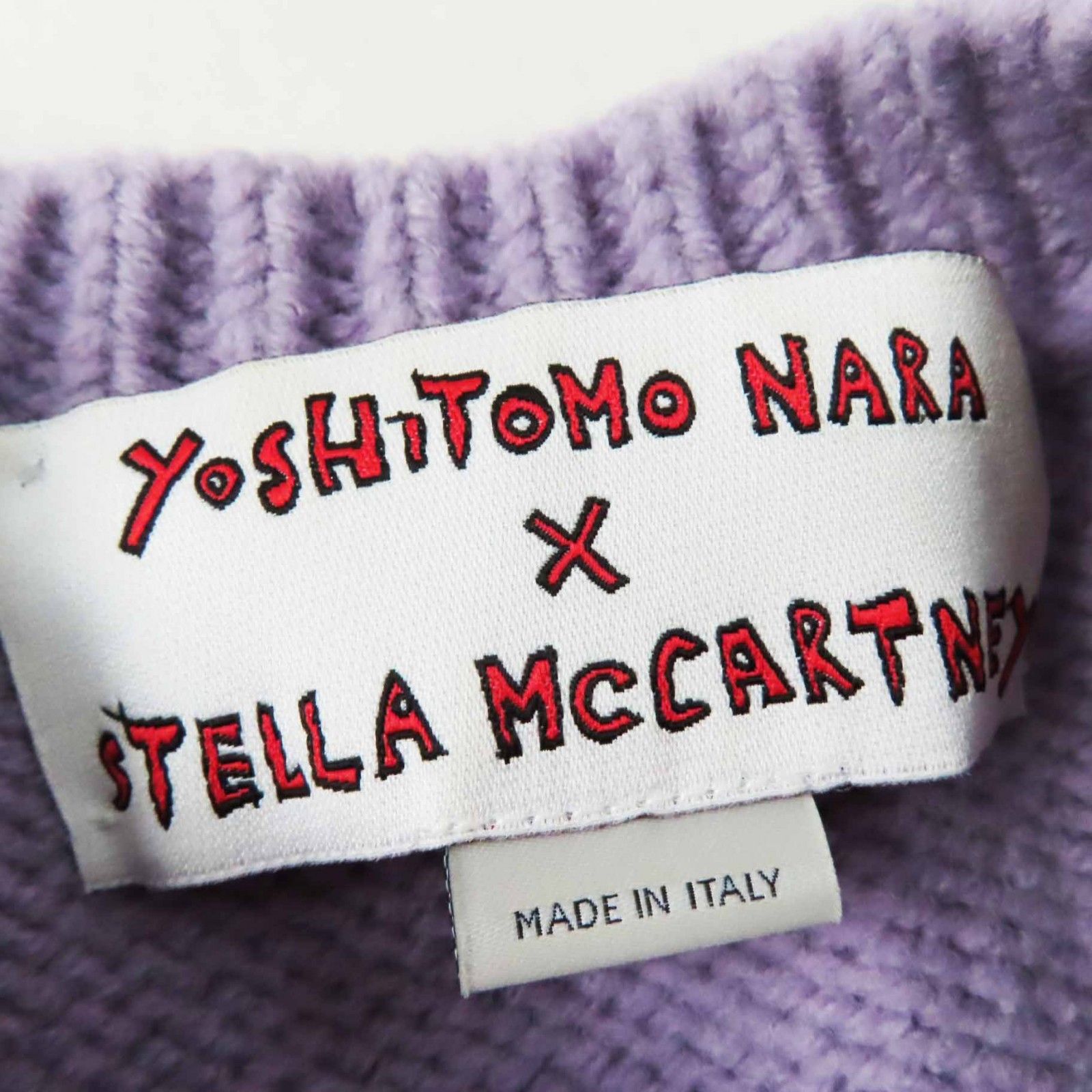 極美品◎Yoshitomo Nara Stella McCartney 奈良美智 ステラマッカートニー ウールメリノ ブレンド ジャンパー／長袖 ニット 紫 S 正規品 極美品◎Yoshitomo Nara Stella McCartney 奈良美智 ステラ