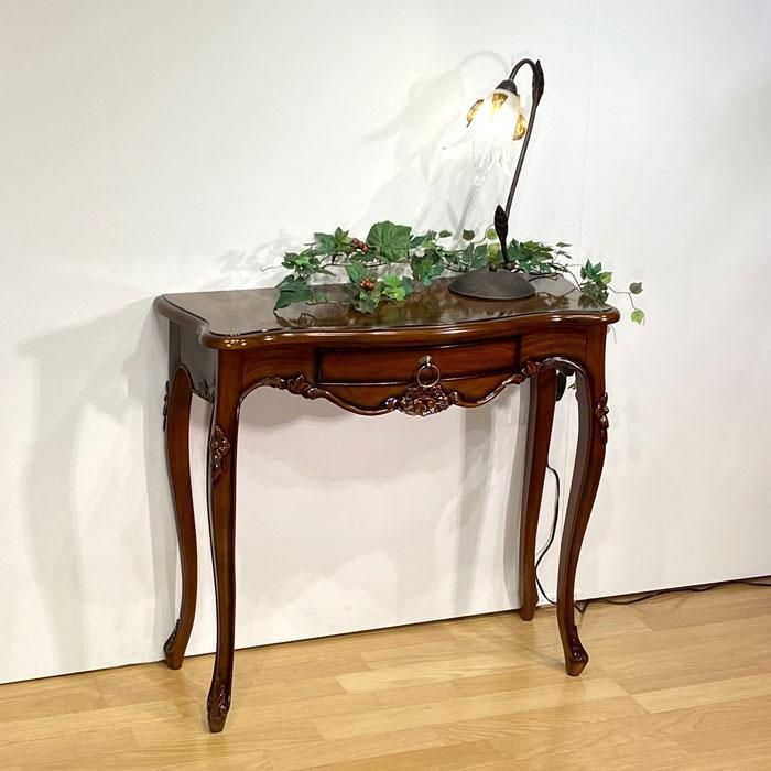 オールドマルニ 木製 花台 サイドテーブル 猫足 - サイドテーブル