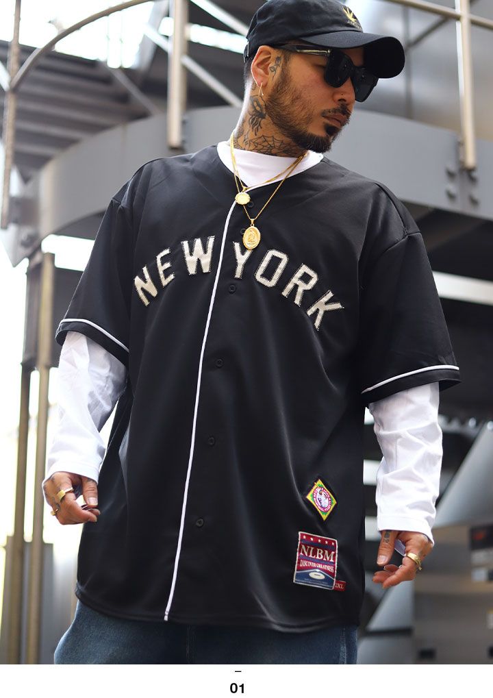 NLB 公式 ニグロリーグ ベースボールシャツ 半袖 ジャージ 野球 ゲーム