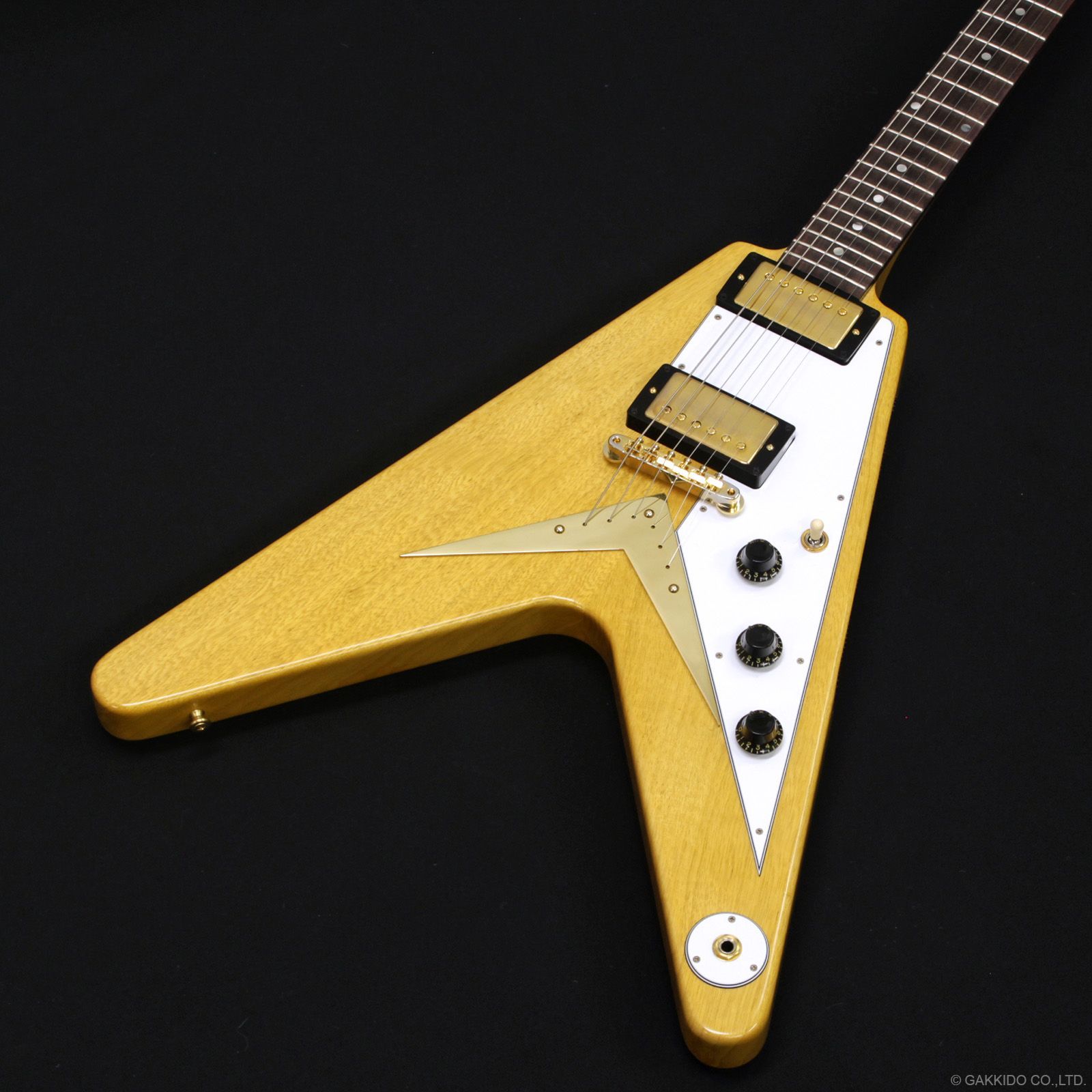 Gibson Custom Shop 1958 Korina Flying V with White Pickguard