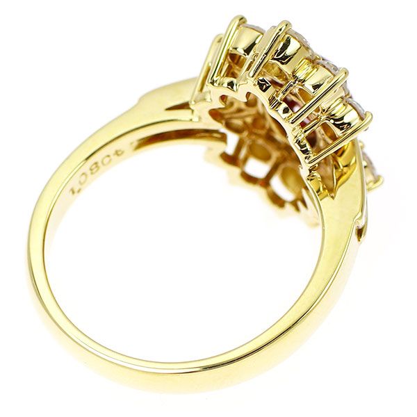 K18YG ルビー ダイヤモンド リング 1.08ct D1.00ct リング・指輪