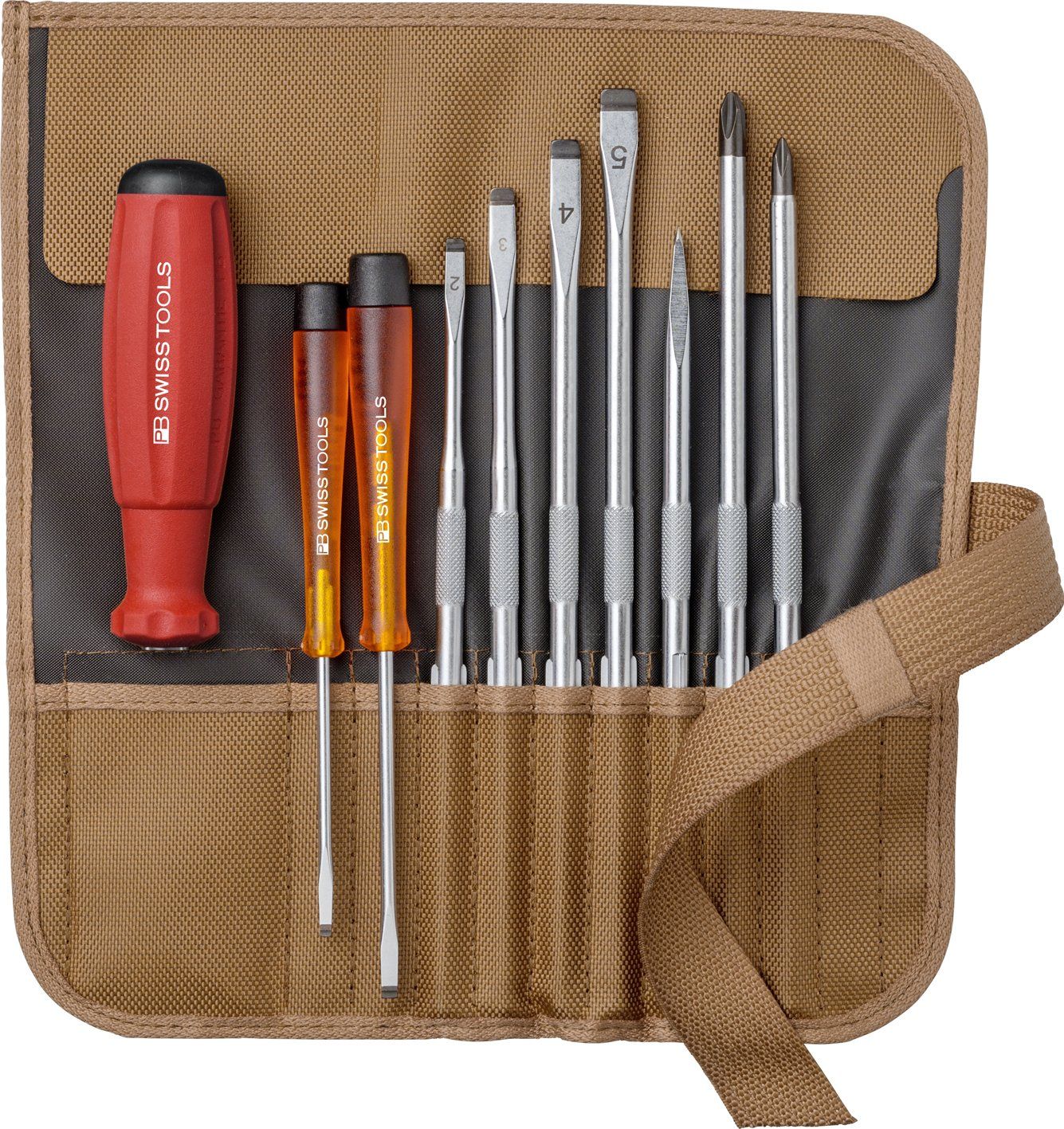 新品 PB SWISS TOOLS 8218TO 差替式ドライバーセット 9本組 ブラウン